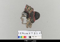 藏品(中國湖北皮影戲偶頭-旦)的圖片